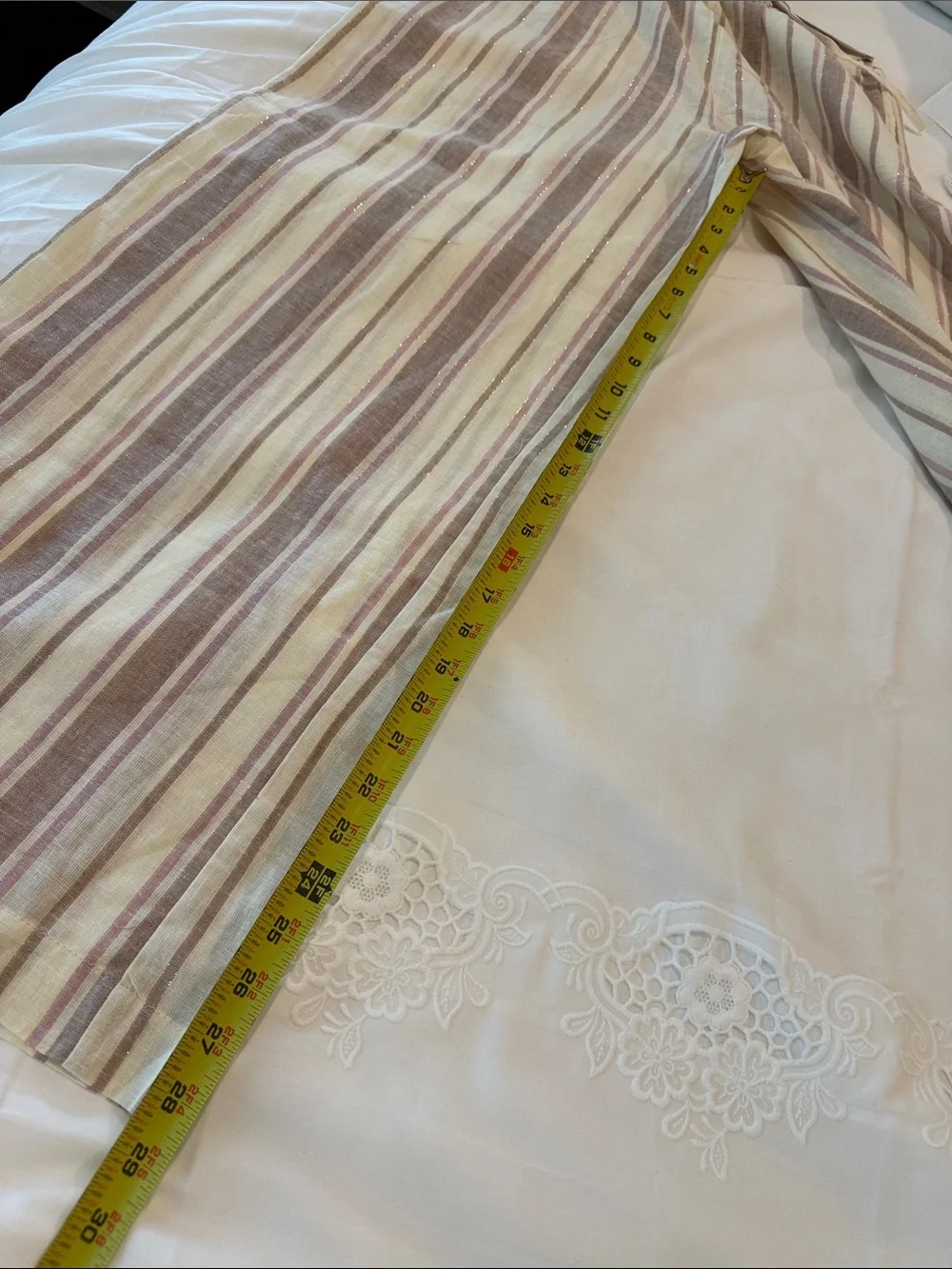 NWT Zara Pink & Cream Striped Wide-Leg Drawstring Pants